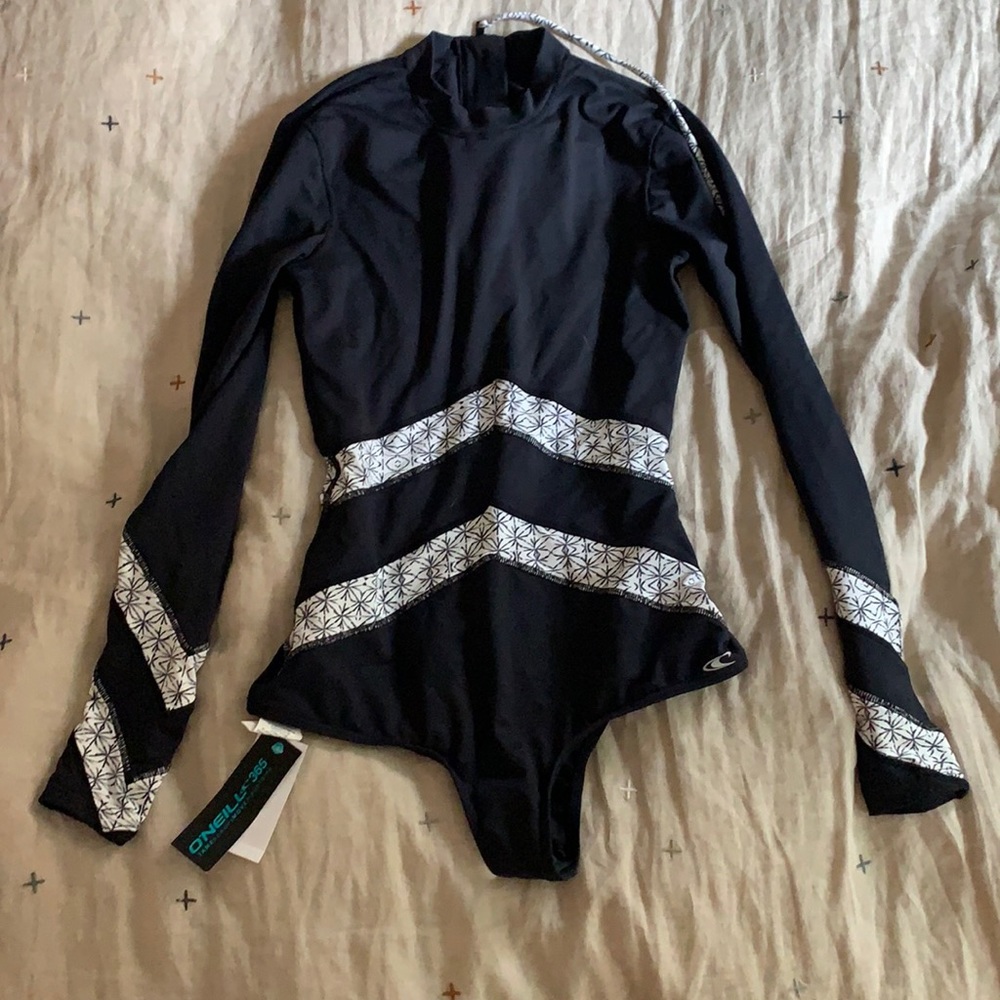 O’niell black zip up one piece